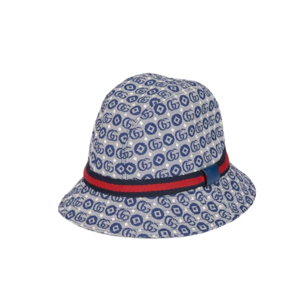 NWT GUCCI Kids All-Over GG-Pattern Sun Hat Sz XS / 50cm 💙🎈❤️